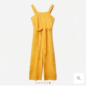 Everlane Linen Jumpsuit in Marigold
